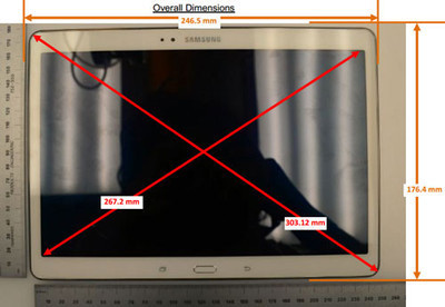 Фотографии планшета Samsung GALAXY Tab S (SM-T800) "вспыли" на сайте FCC