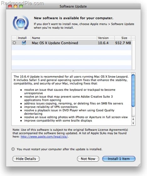    Mac OS X Snow Leopard - 10.6.4
