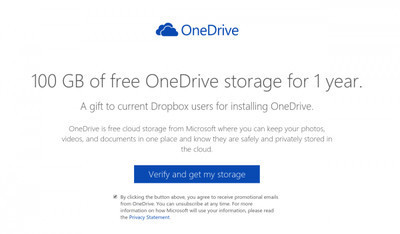 Microsoft дарит 100 ГБ на OneDrive, но на определенных условиях