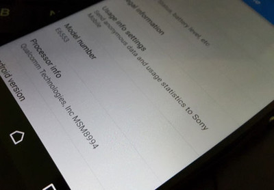 Первые "живые" фото флагманского смартфона Sony Xperia Z4