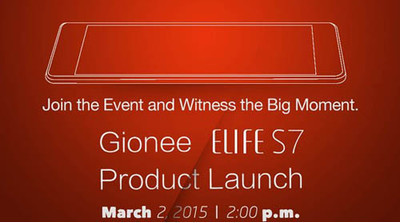 Смартфон Gionee Elife S7 с толщиной корпуса 4,6 мм будет представлен 2 марта