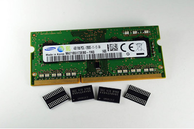 Samsung начинает серийное производство передовых 4-гигабитных чипов памяти DDR3