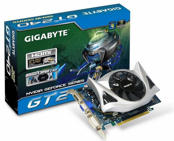 GIGABYTE   GeForce GT240 GV-N240D5-512I GV-N240D3-1GI