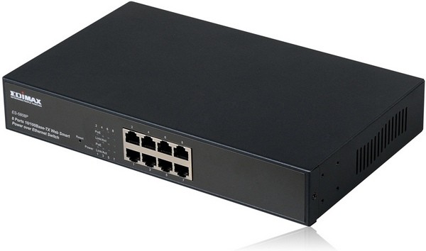 Edimax коммутатор Web Smart Fast Ethernet ES-5808P PoE 802.3af