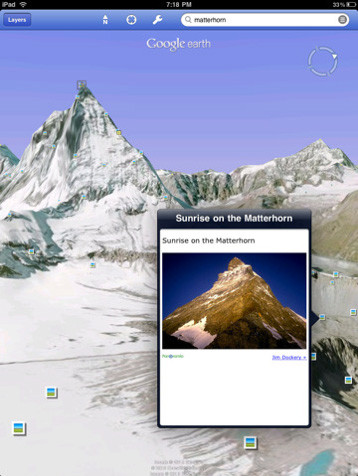 Выпущена Google Earth для iPad